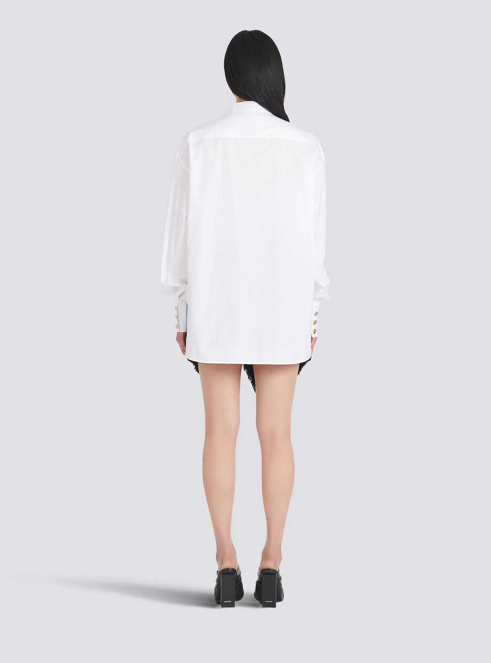 Balmain Poplin Shirt White | BMLNFEI-85