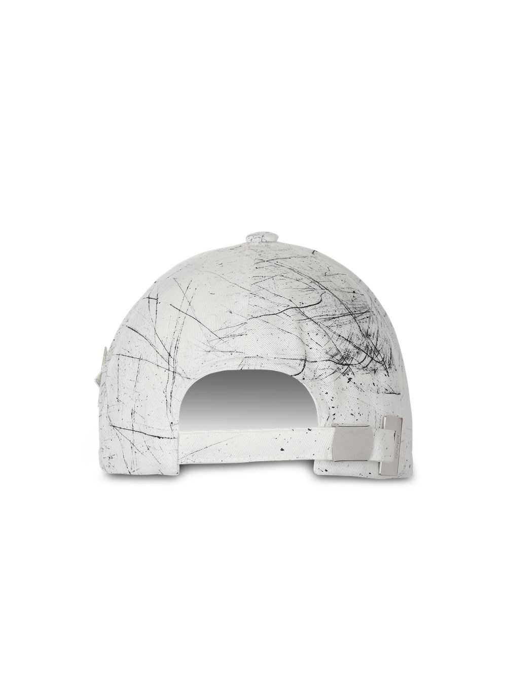 Balmain Print Cotton Cap White | CPOIGJR-05