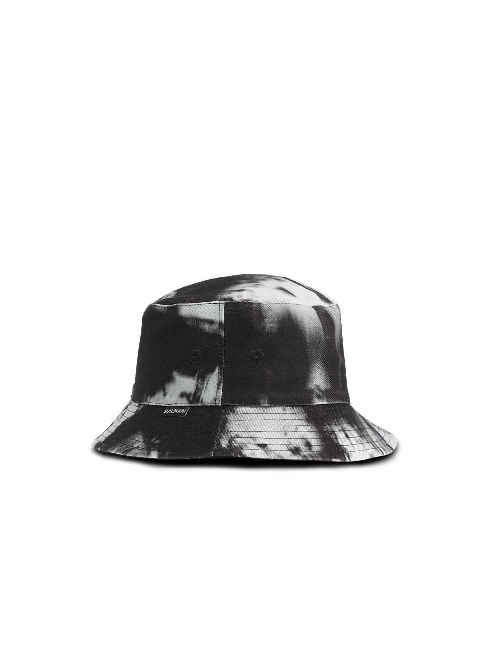 Balmain Printed Cotton Bucket Hat Black | FACHTEN-27