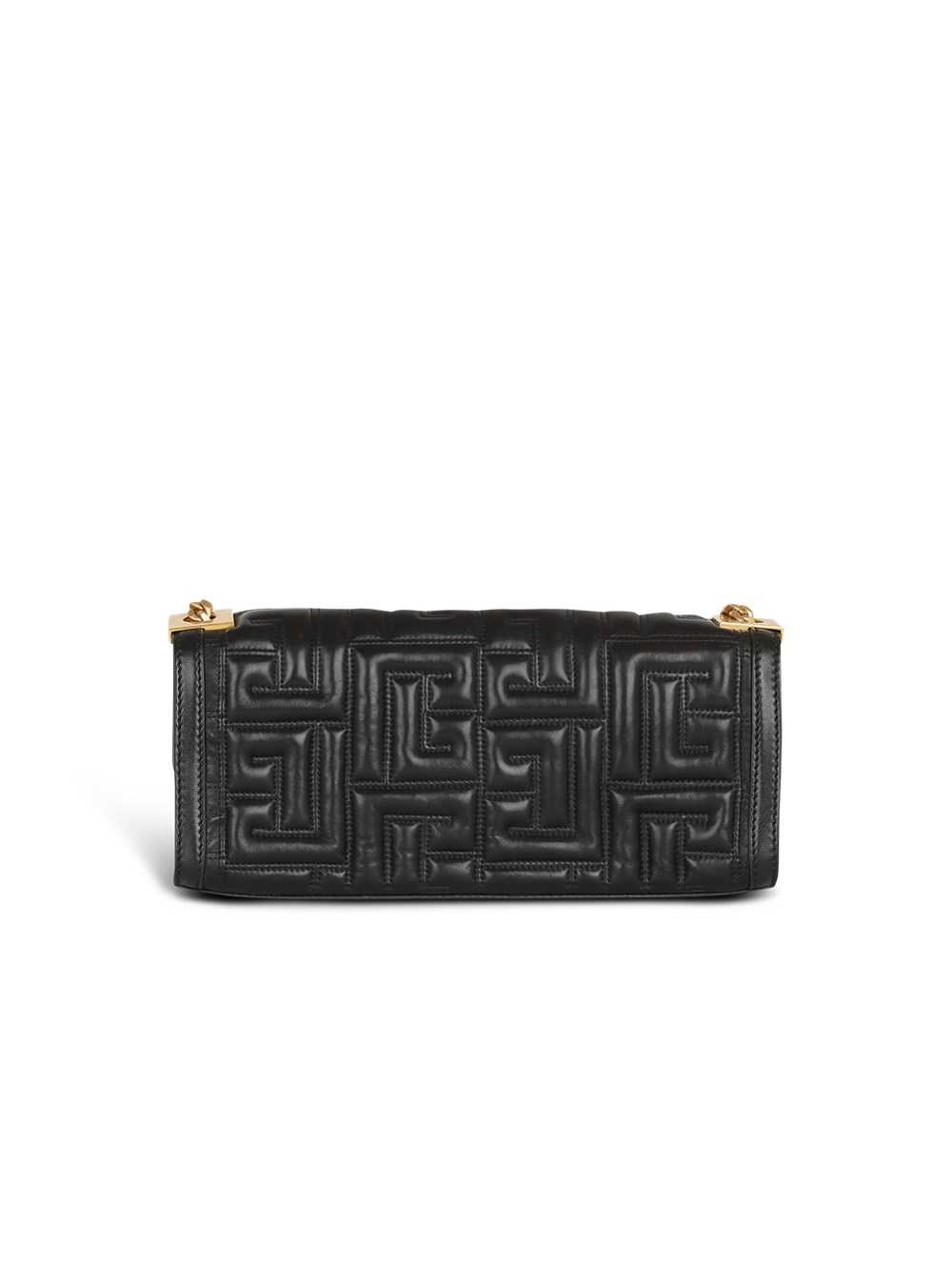 Balmain Quilted Leather 1945 Clutch Bag Black | JBCIVHE-84