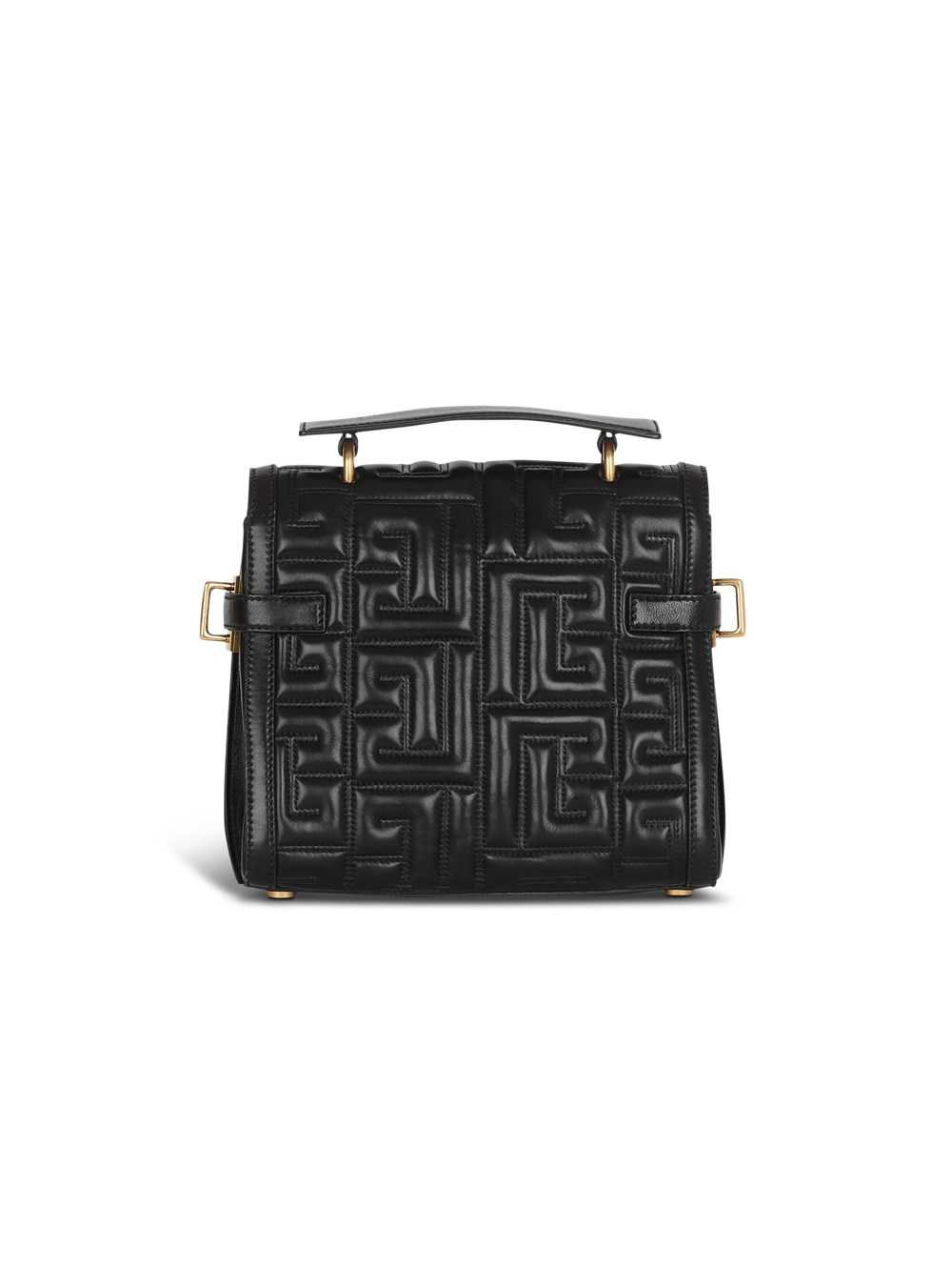 Balmain Quilted Leather B-buzz 23 Bag Black | HVSNZRL-51