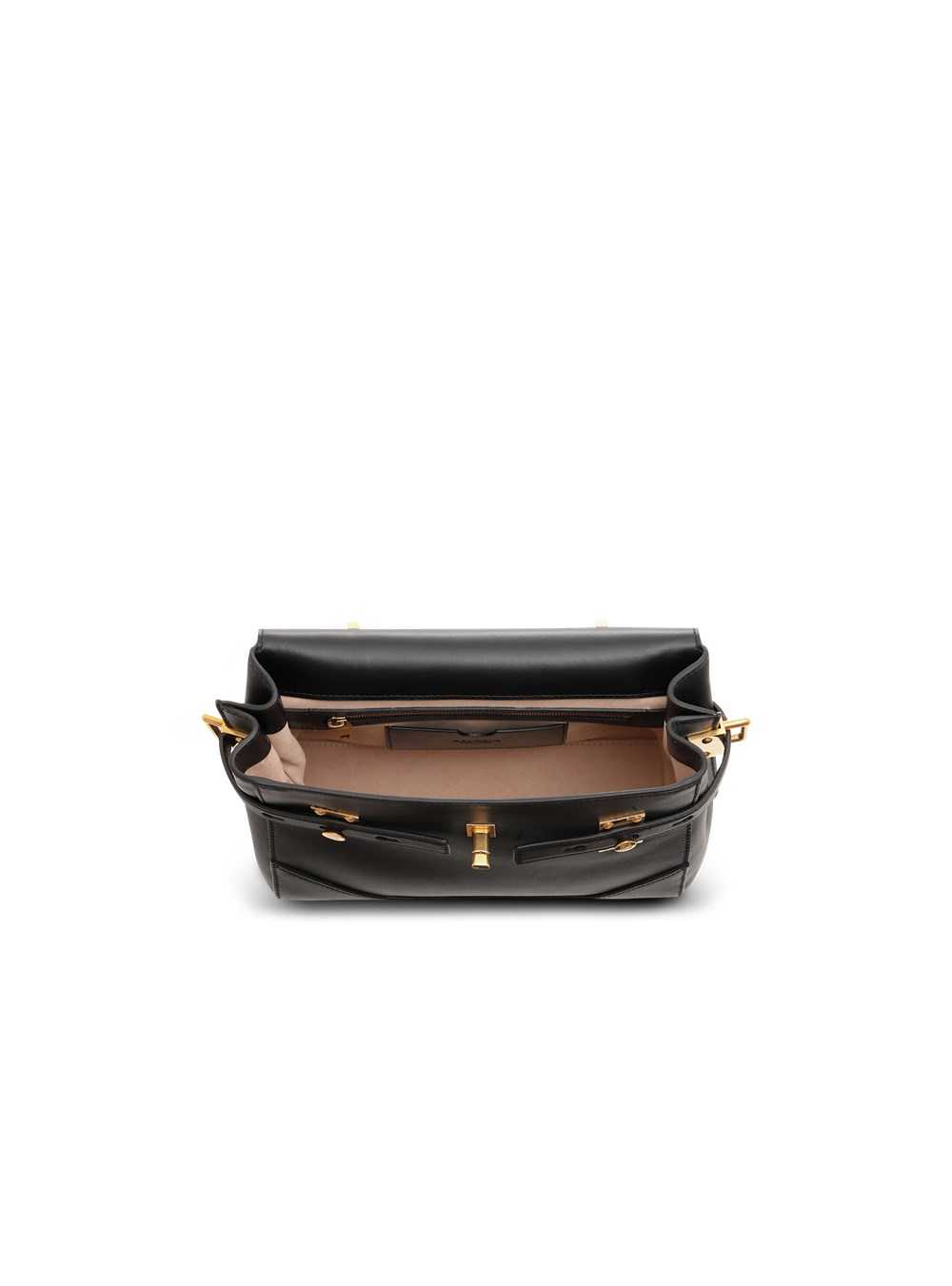 Balmain Quilted Leather B-buzz 23 Bag Black | QIXLUBK-05