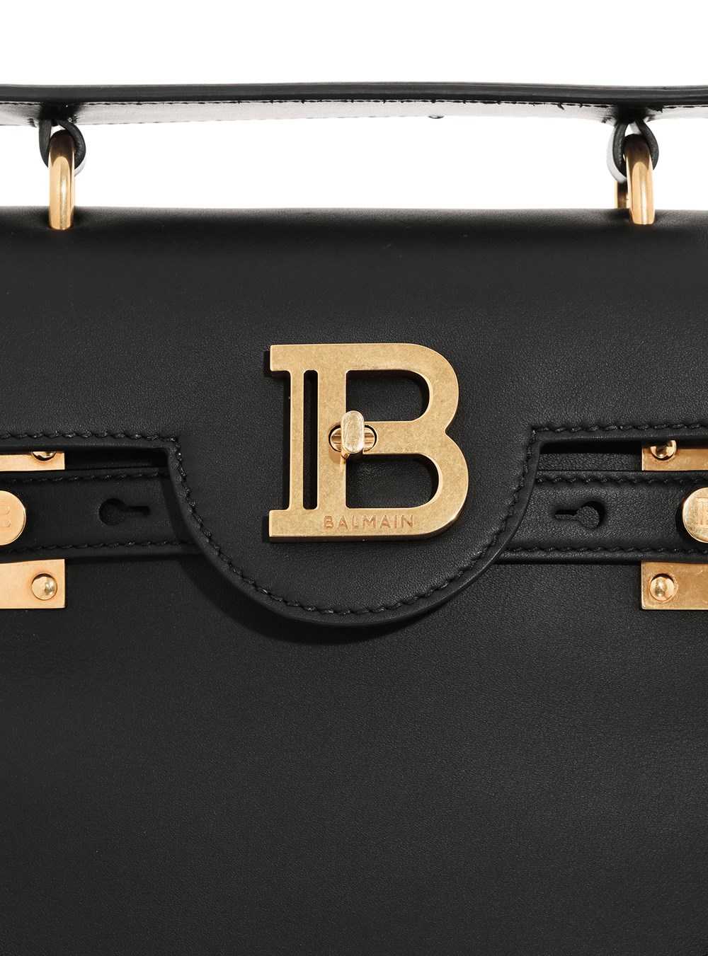 Balmain Quilted Leather B-buzz 23 Bag Black | QIXLUBK-05