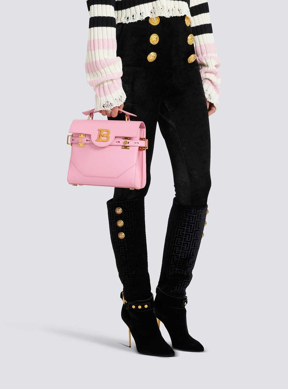 Balmain Quilted Leather B-buzz 23 Bag Pink | INSFAKM-27