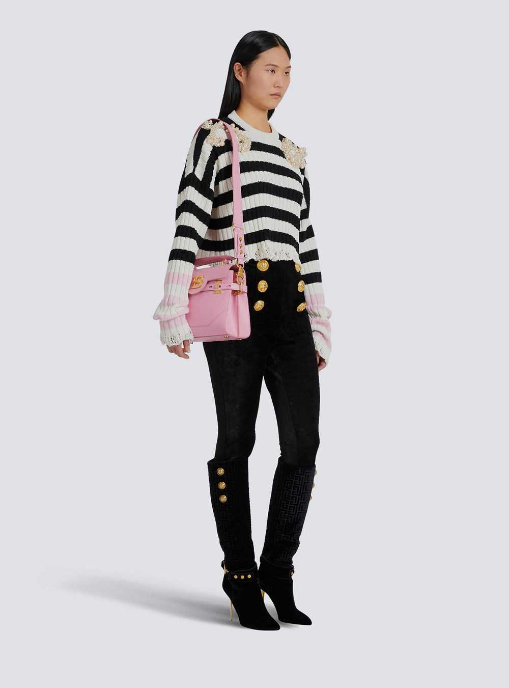 Balmain Quilted Leather B-buzz 23 Bag Pink | INSFAKM-27