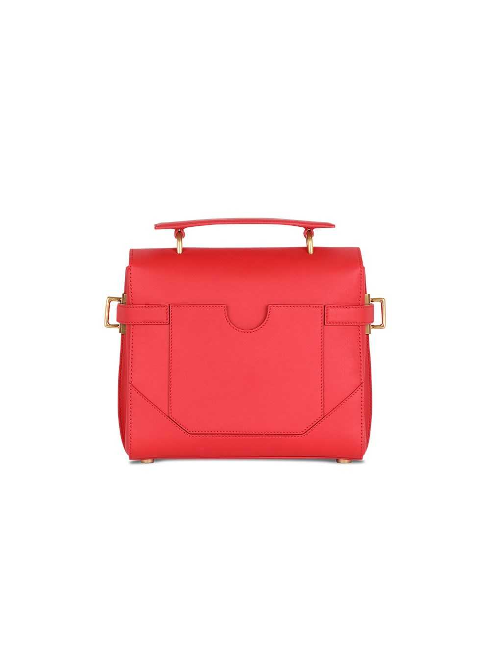 Balmain Quilted Leather B-buzz 23 Bag Red | WFPZKCR-16