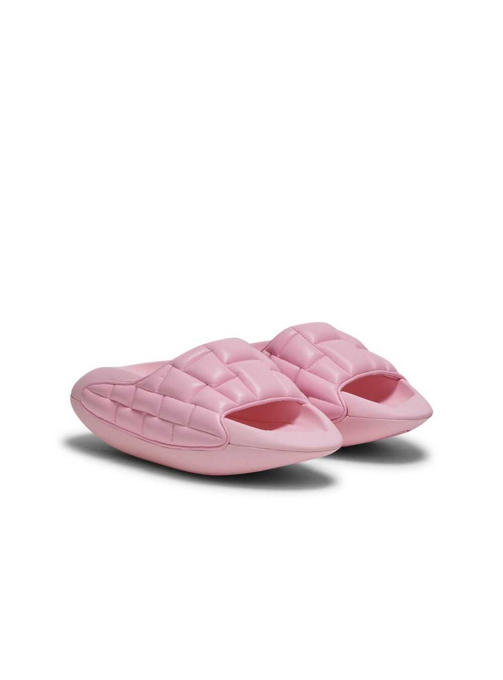 Balmain Quilted Leather B-it Mules Pink | UVOXHBN-31