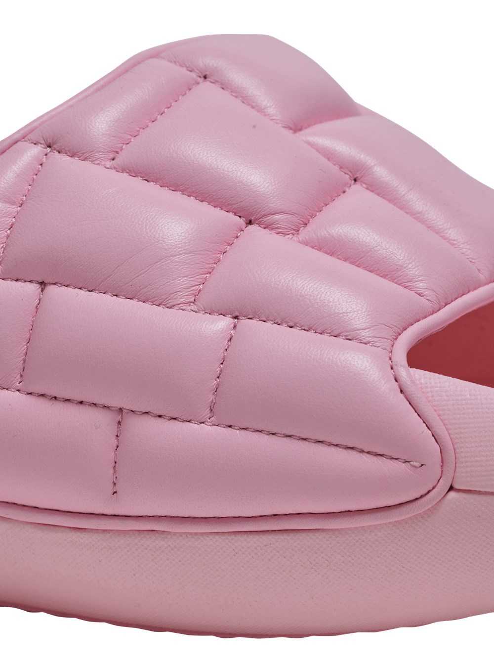 Balmain Quilted Leather B-it Mules Pink | UVOXHBN-31