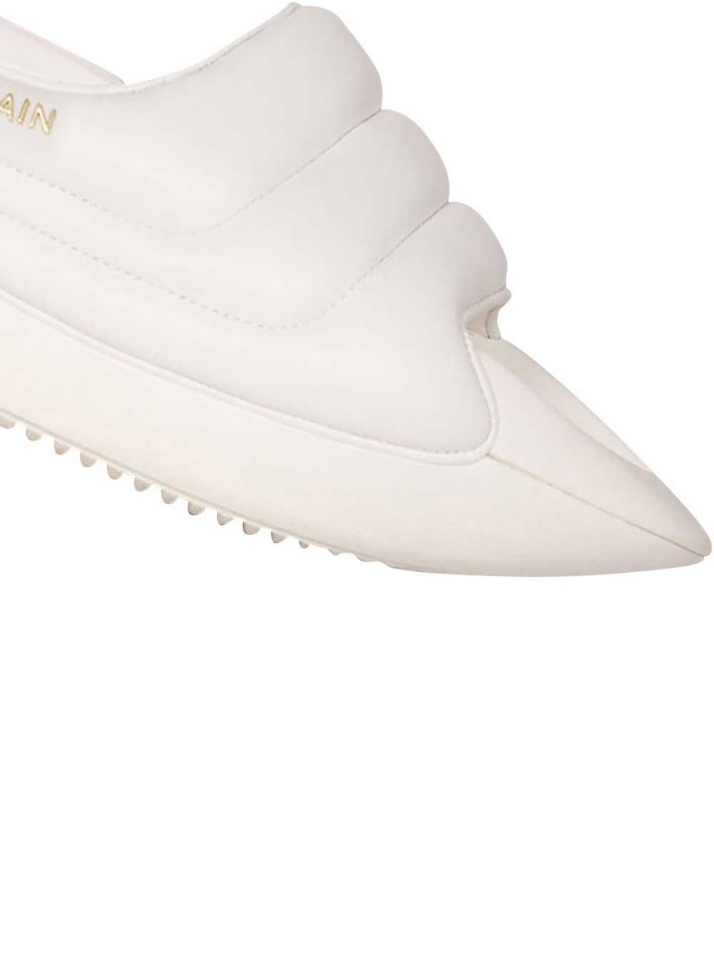 Balmain Quilted Leather B-it Mules White | ZTNQPDX-76