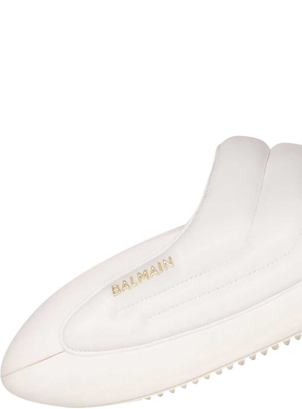 Balmain Quilted Leather B-it Mules White | ZTNQPDX-76