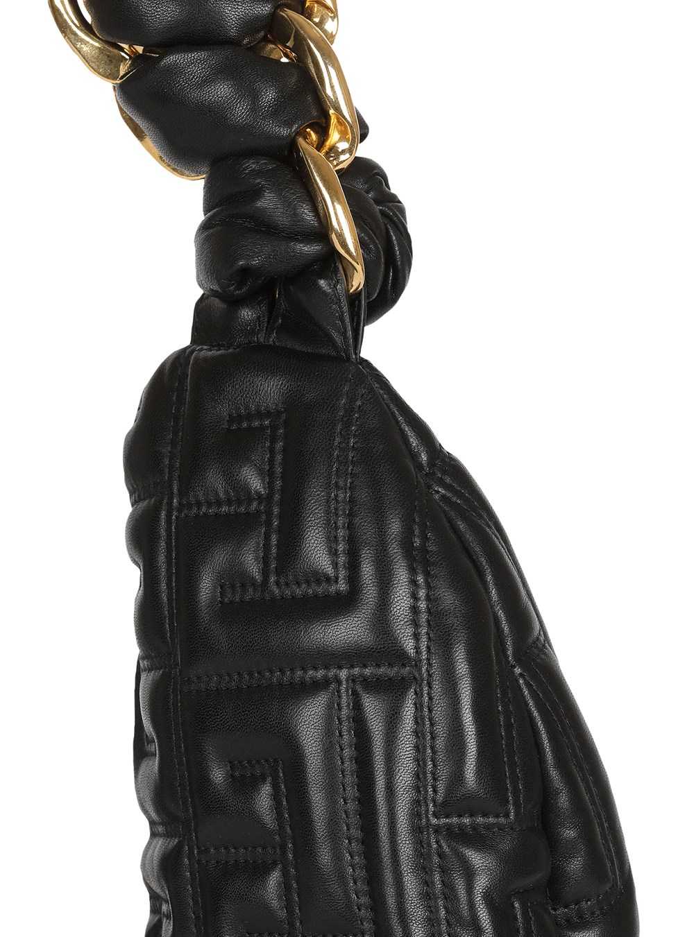 Balmain Quilted Leather Pillow Hobo Bag Black | RSEXJMW-24