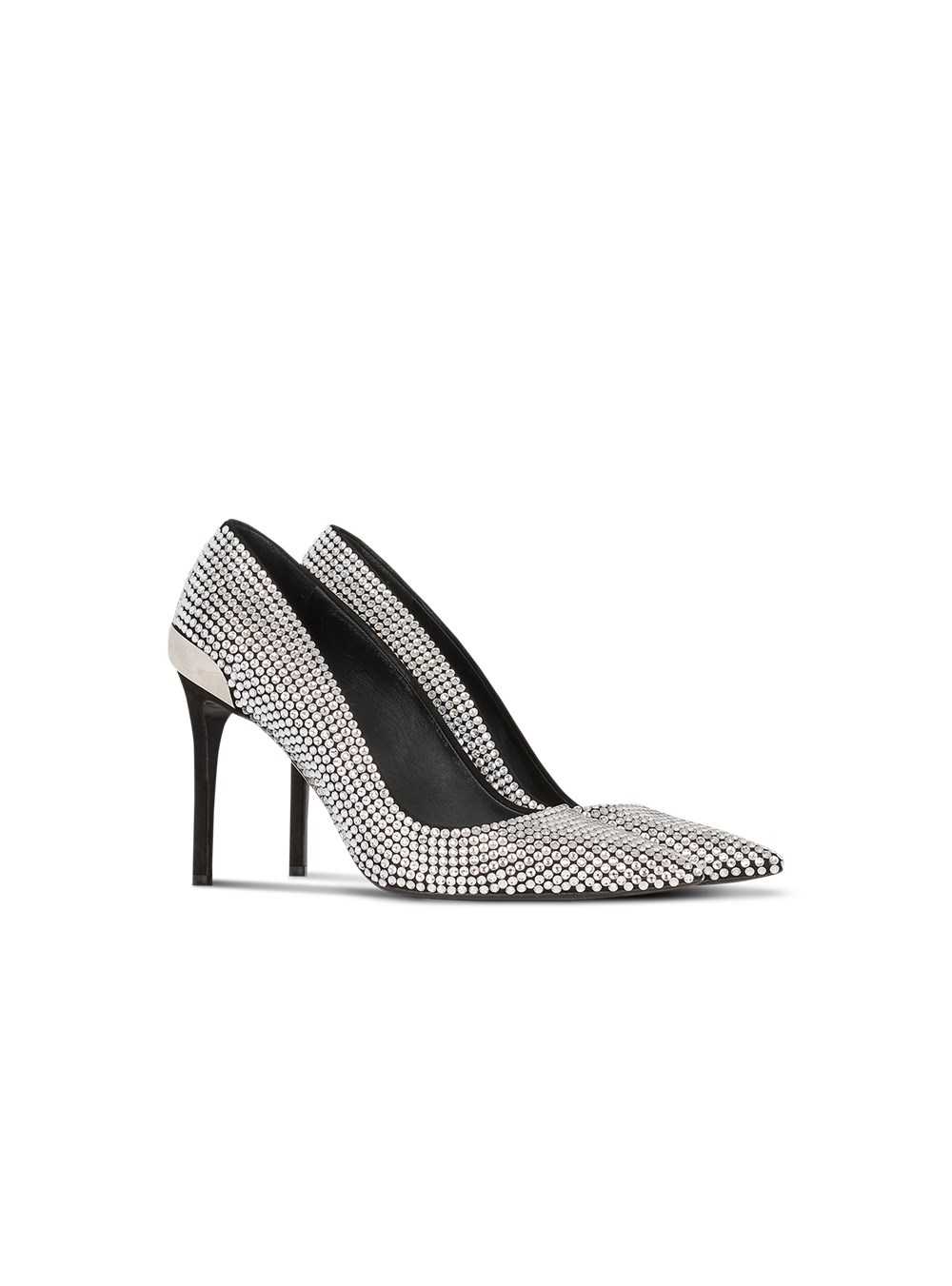 Balmain Rhinestones Ruby Pumps Silver | RIYAZTF-34