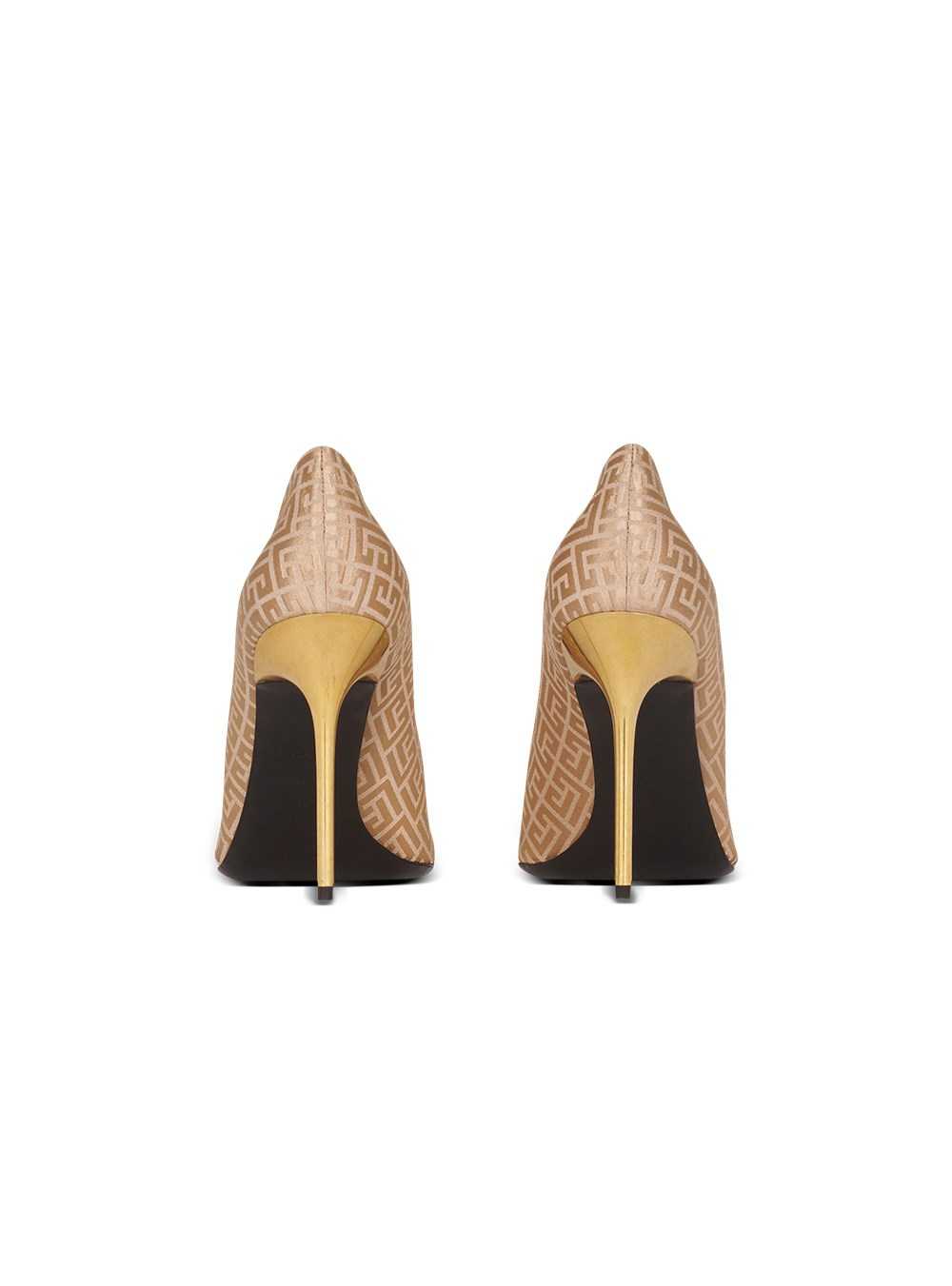 Balmain Ruby Pumps With Balmain Monogram Beige | BZYHFAC-68