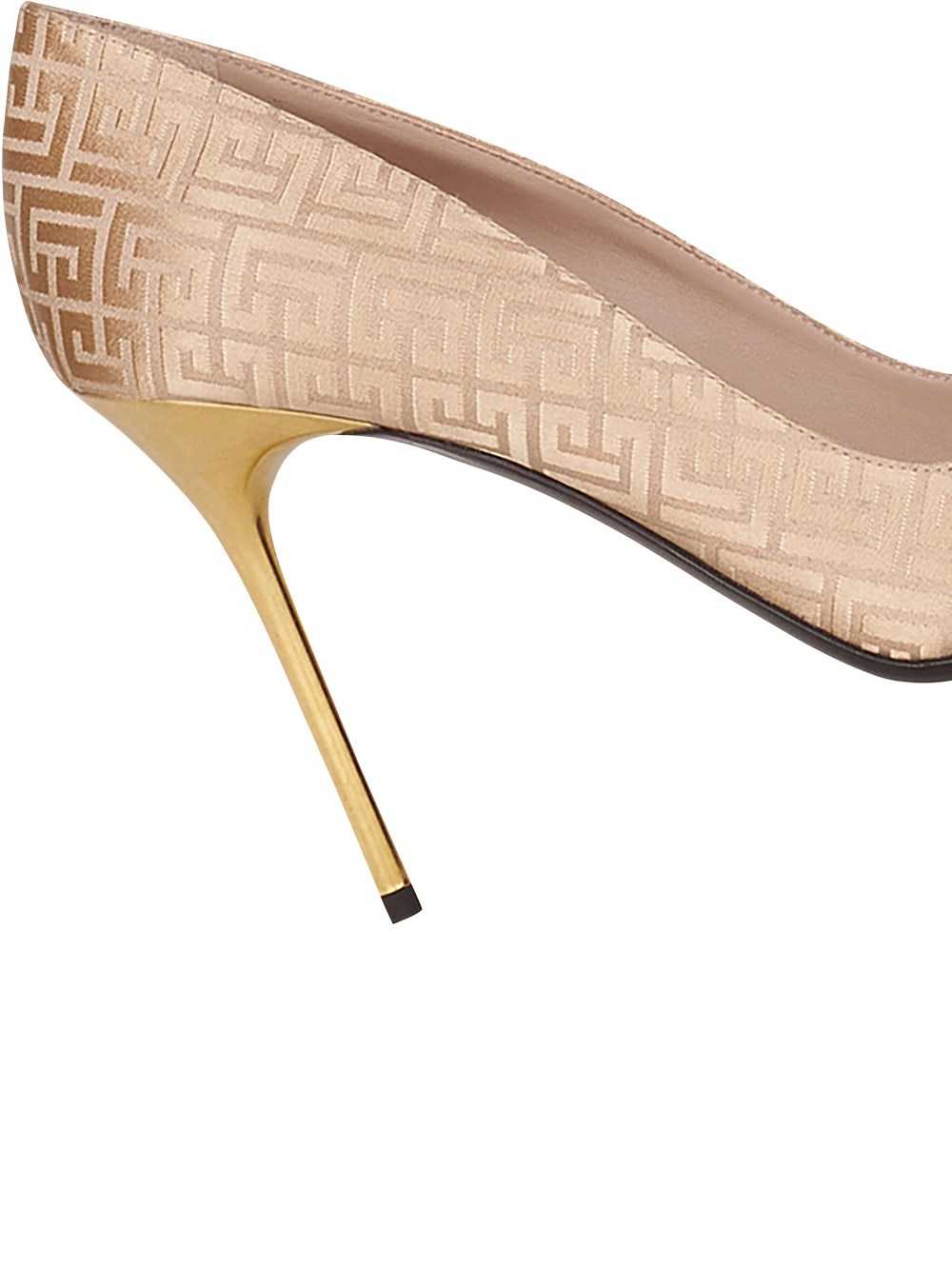 Balmain Ruby Pumps With Balmain Monogram Beige | BZYHFAC-68