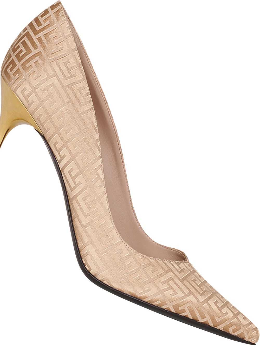 Balmain Ruby Pumps With Balmain Monogram Beige | BZYHFAC-68