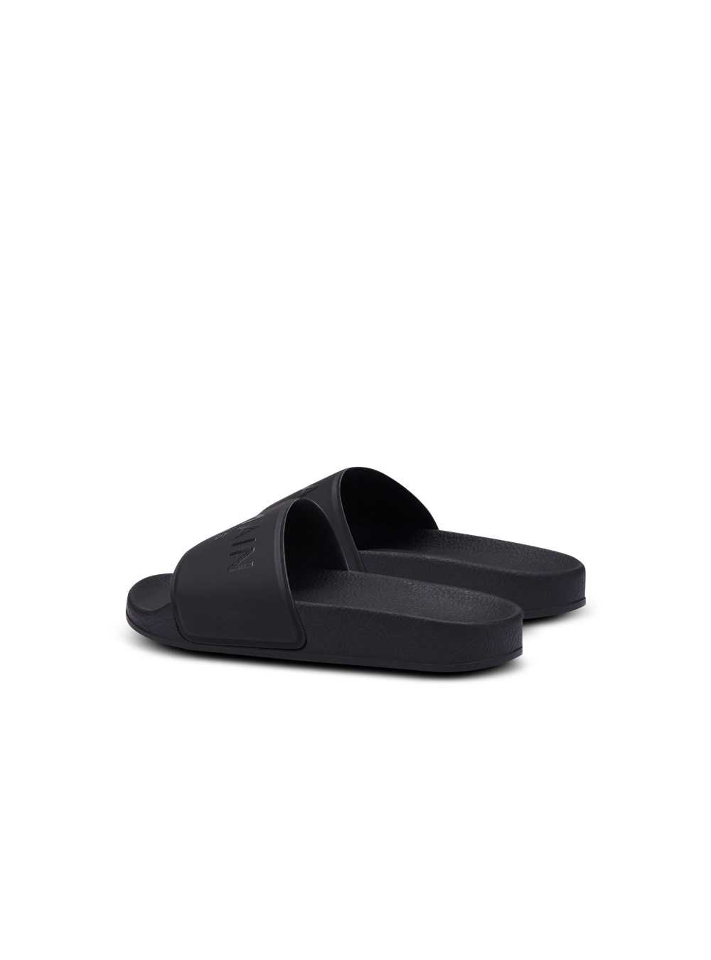 Balmain Sandals Embossed With White Balmain Logo Black | KNOARHE-53