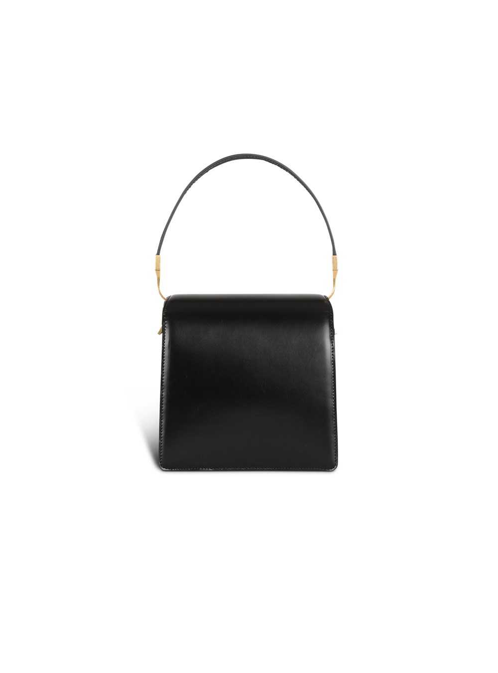 Balmain Shiny Smooth Leather Ely Bag Black | NAWICSD-06