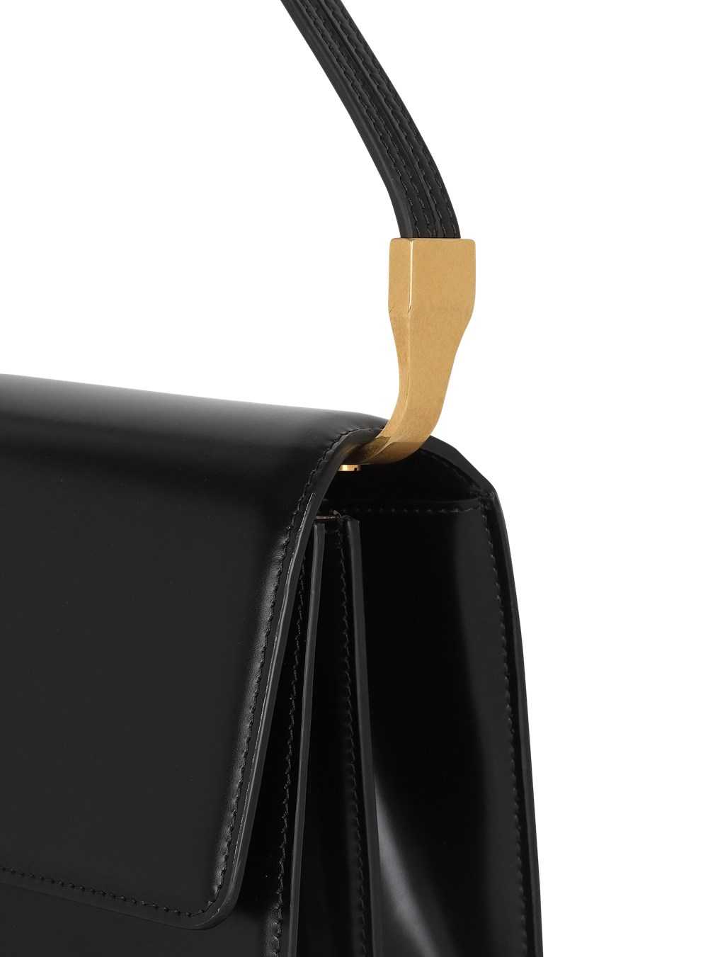 Balmain Shiny Smooth Leather Ely Clutch Bag Black | XAZCIMD-97