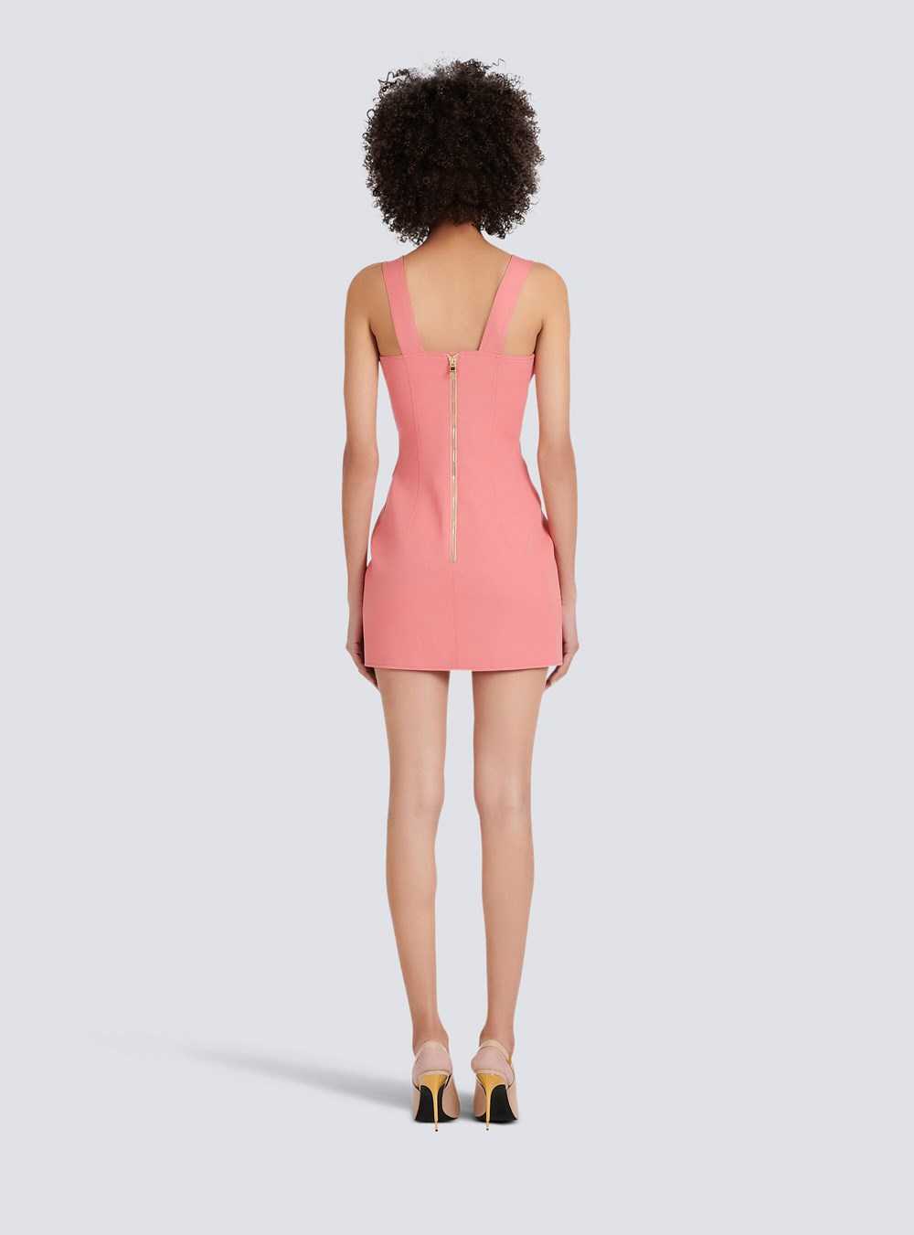 Balmain Short Buttoned Dress Pink | YPEIBWL-51