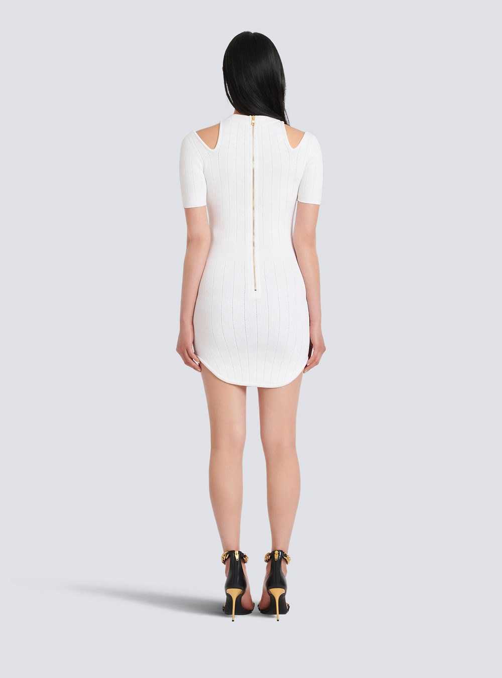 Balmain Short Eco-designed Knit Dress White | KCVUTXO-16