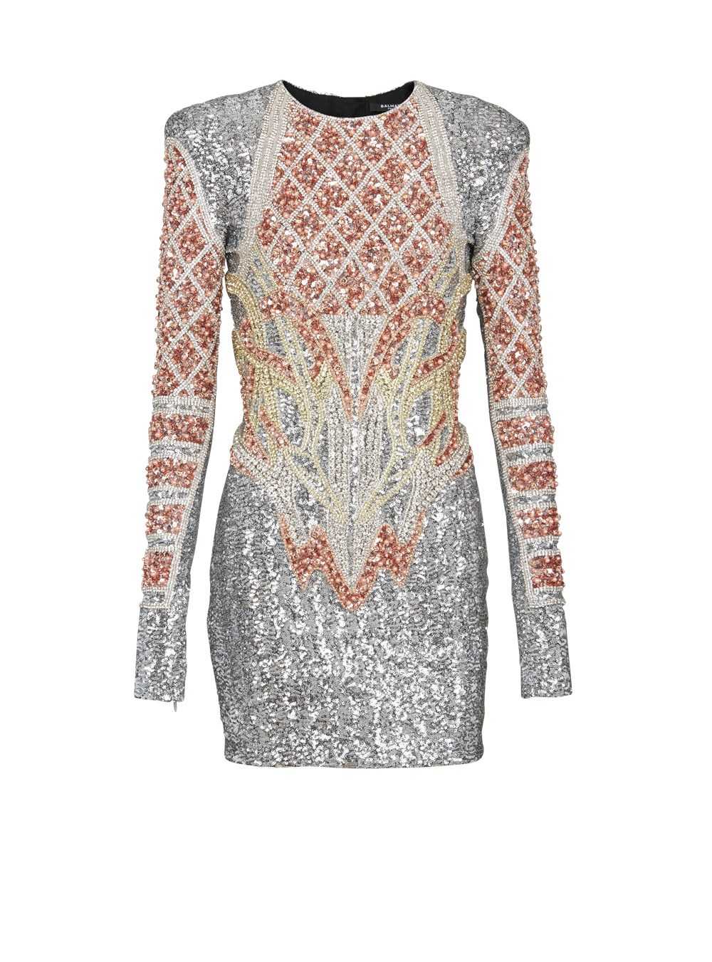 Balmain Short Embroidered Dress Multicolor | SKDNBJP-35