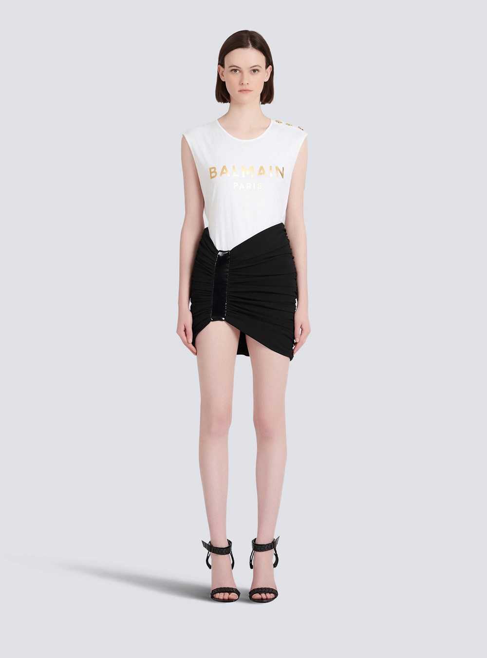 Balmain Short Jersey Skirt Black | VGKDTZH-84