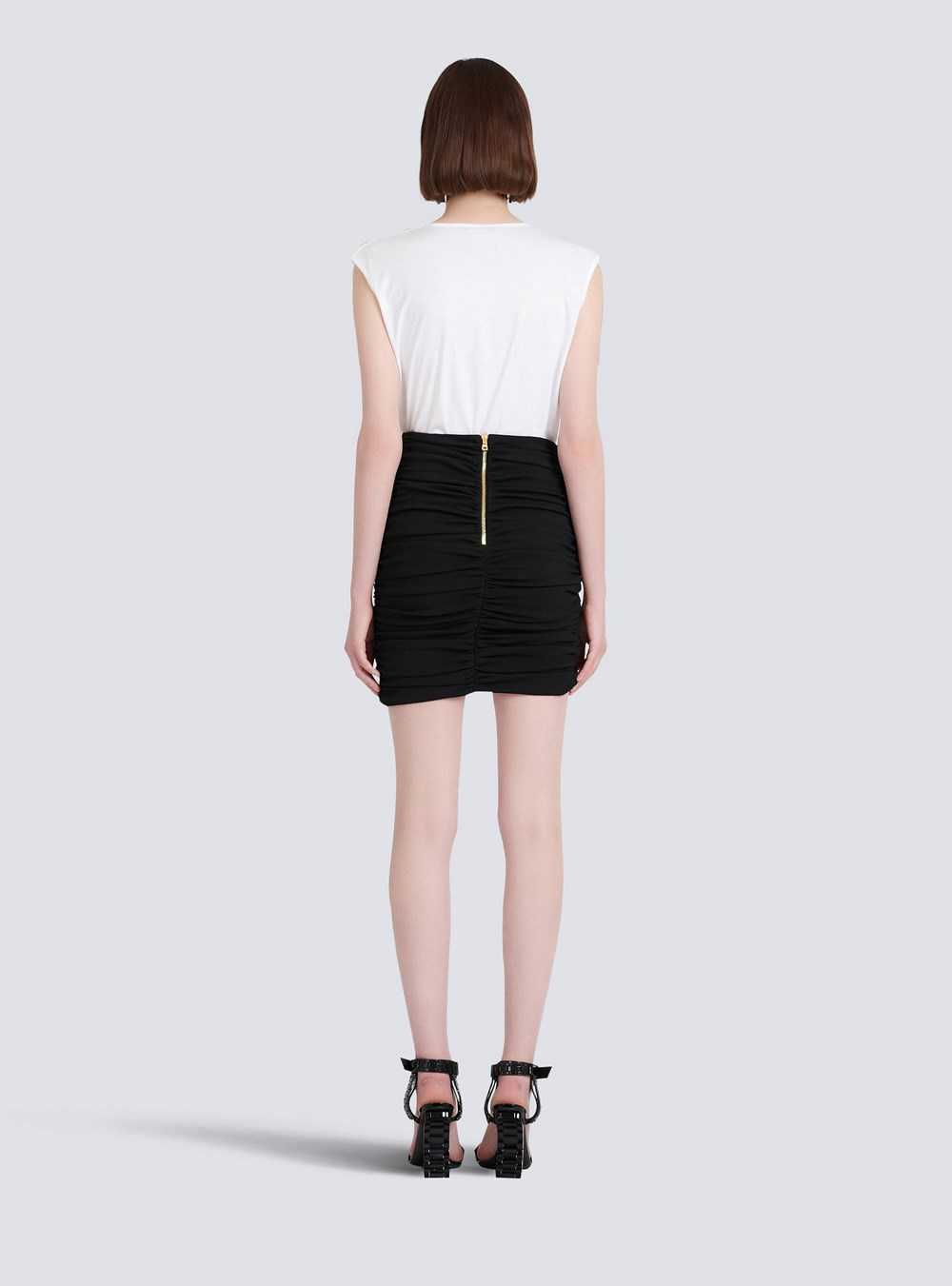 Balmain Short Jersey Skirt Black | VGKDTZH-84