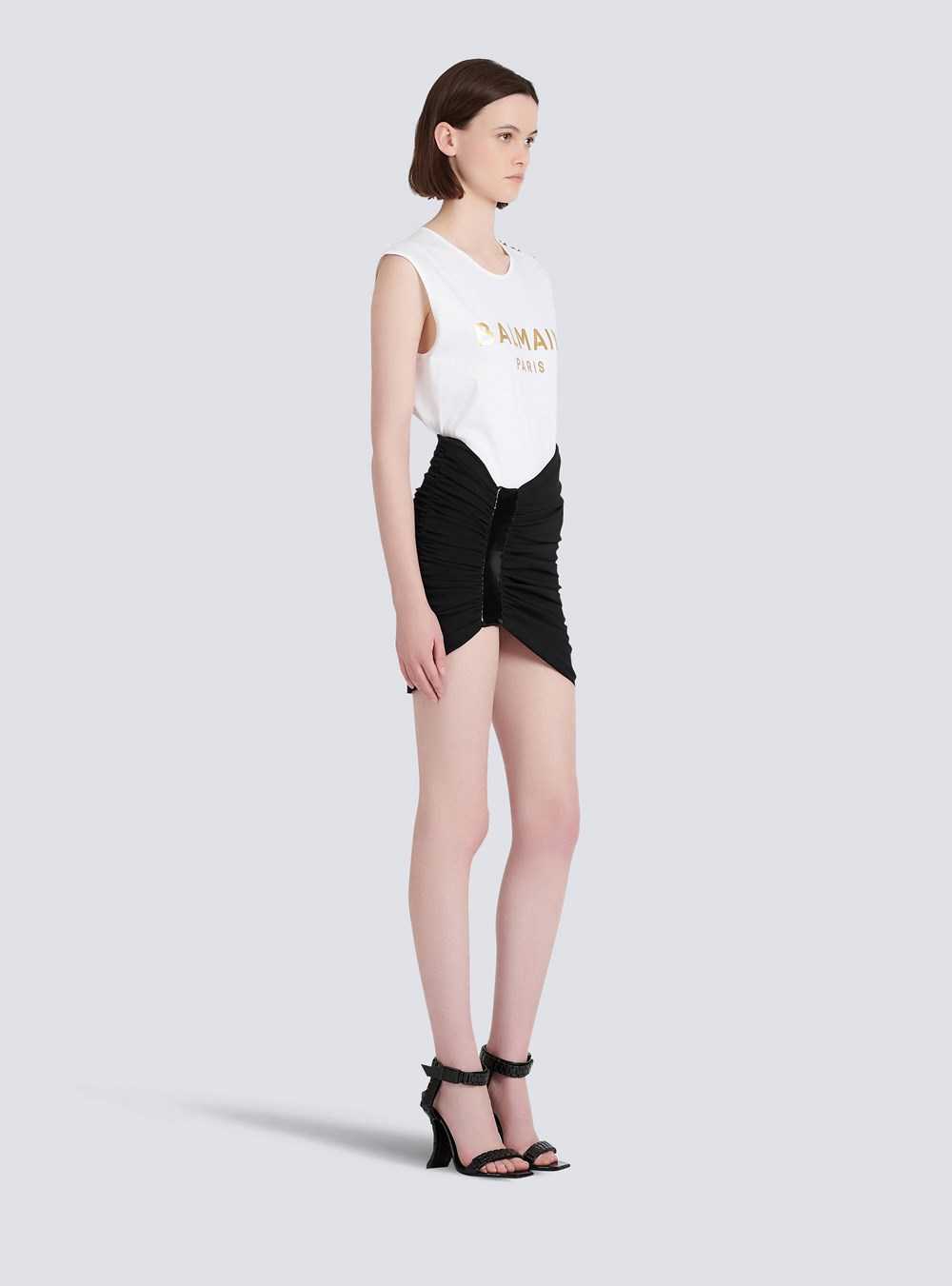 Balmain Short Jersey Skirt Black | VGKDTZH-84