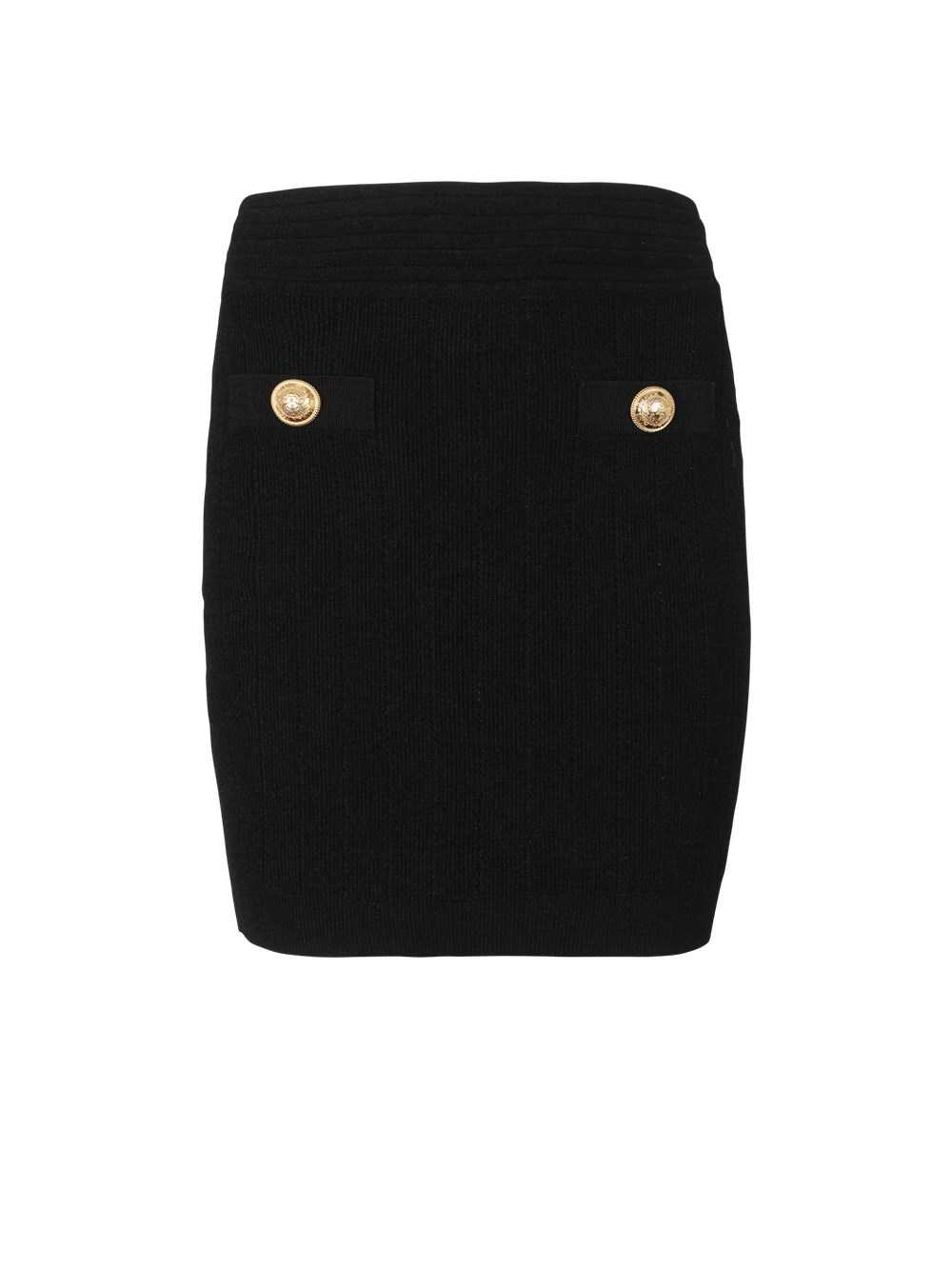 Balmain Short Knit Skirt Black | HOGVRAY-15