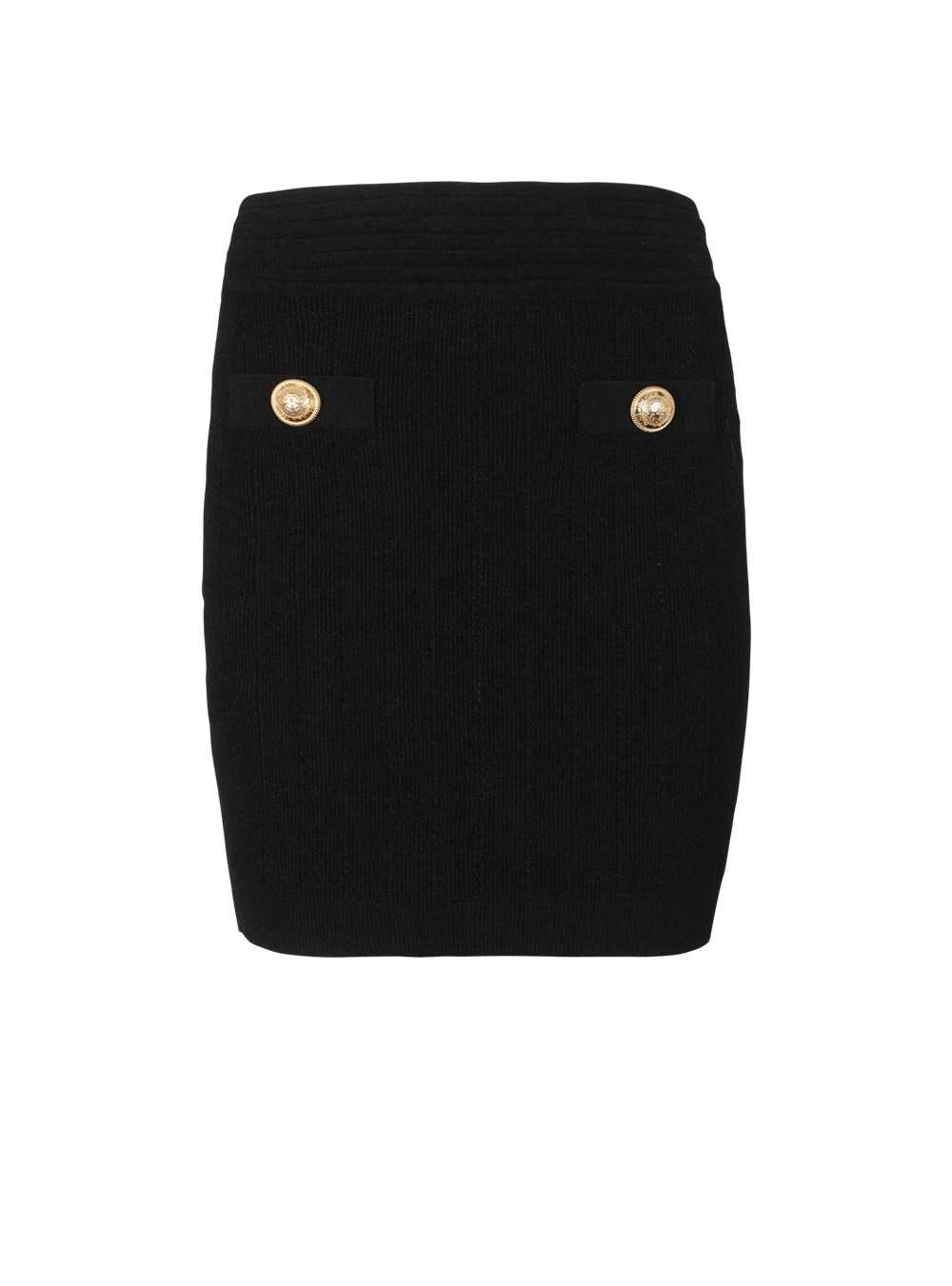 Balmain Short Knit Skirt Black | HOGVRAY-15