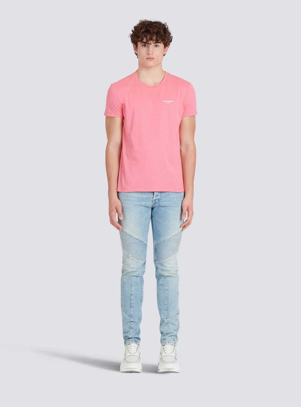 Balmain Slim Cut Eco-designed Denim Cotton Jeans Blue | NYXGSCD-57