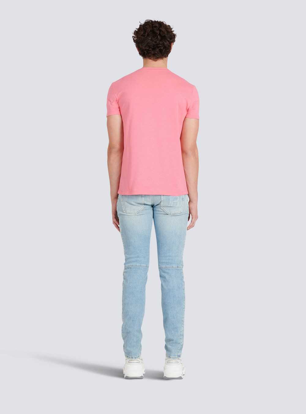 Balmain Slim Cut Eco-designed Denim Cotton Jeans Blue | NYXGSCD-57