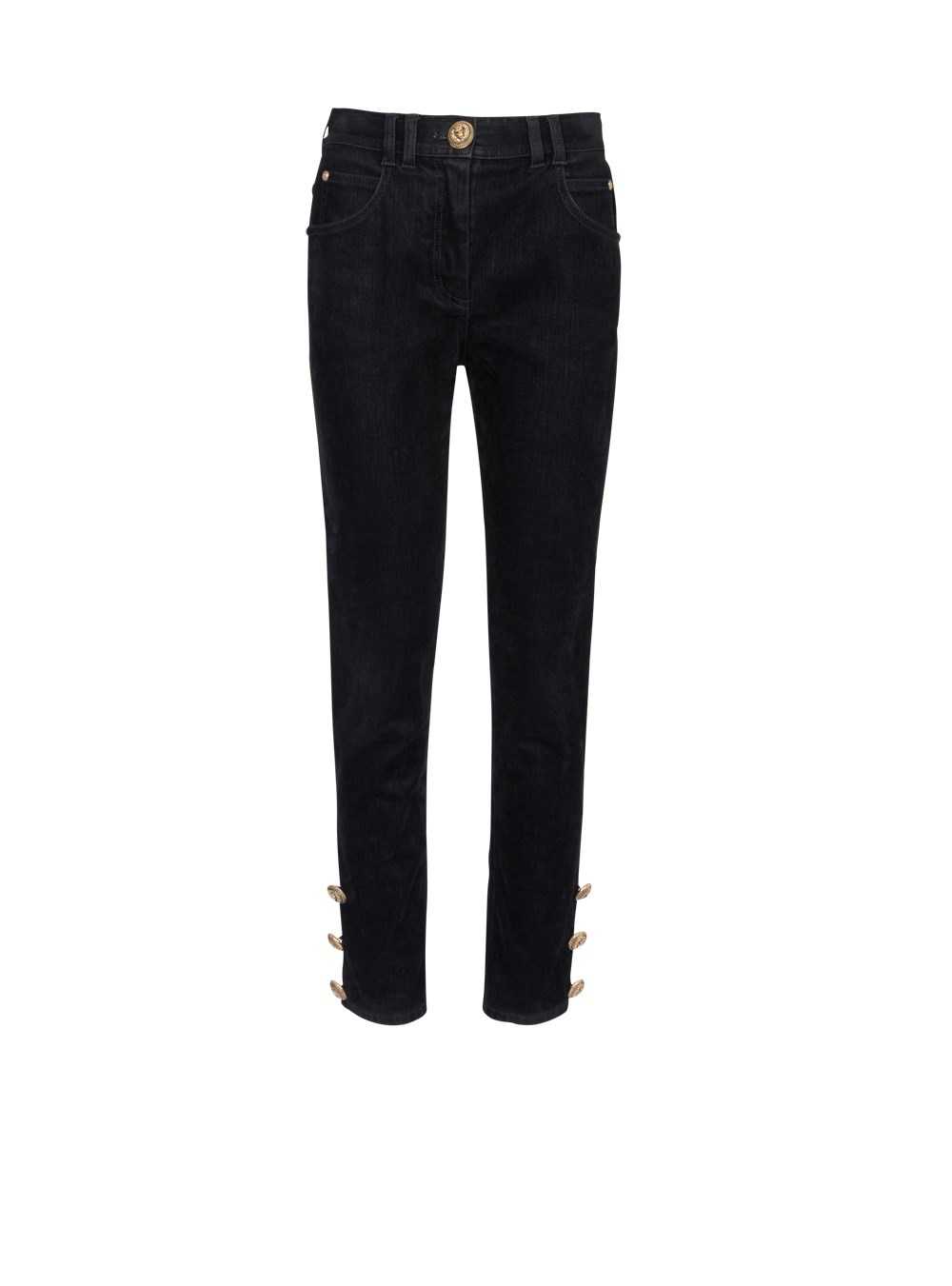 Balmain Slim Cut Jeans Black | QYJMGFI-95