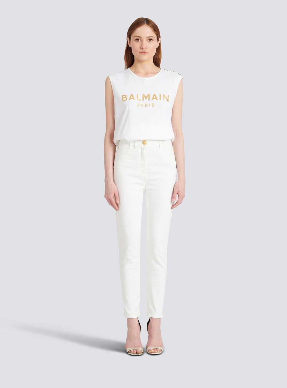 Balmain Slim Cut Jeans White | RVSKUAZ-26