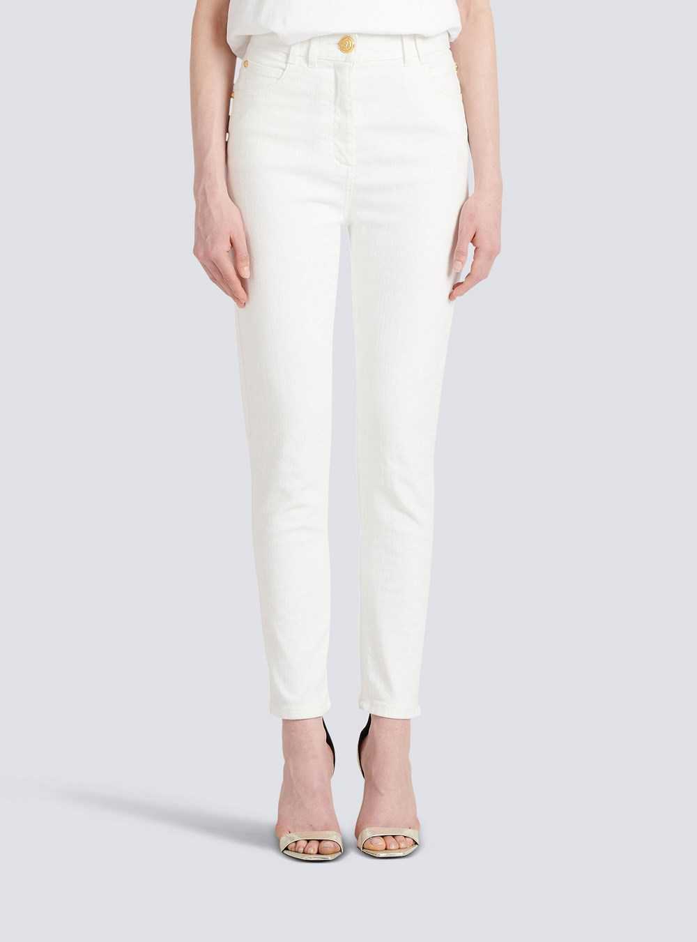 Balmain Slim Cut Jeans White | RVSKUAZ-26