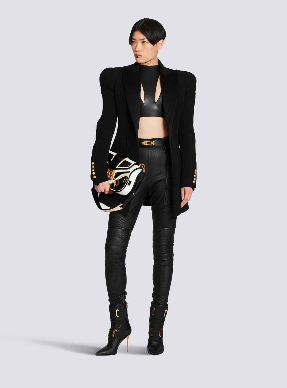 Balmain Slim-fit Leather Trousers Black | HADZLIG-81