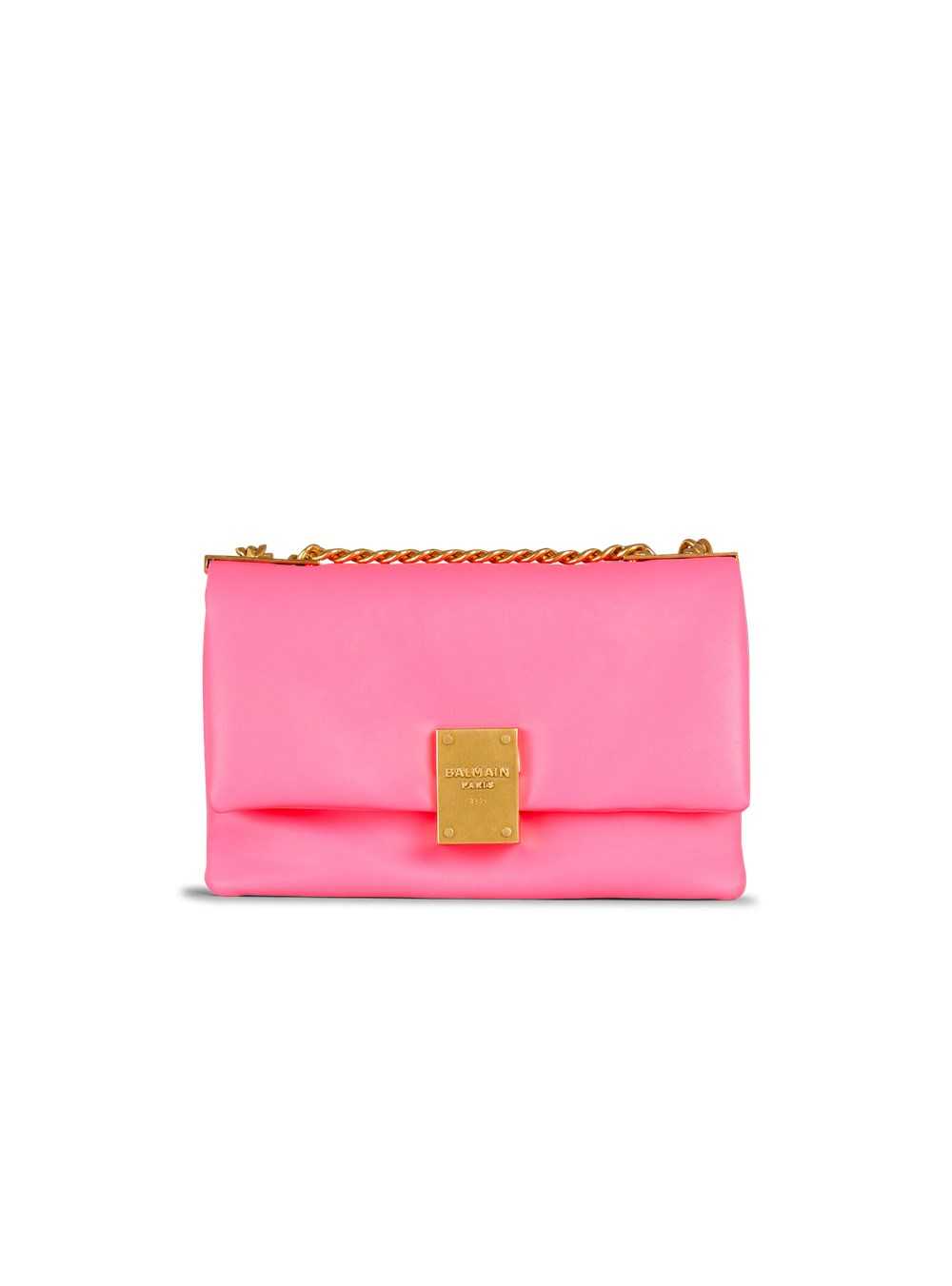 Balmain Small-sized Faux Leather 1945 Soft Bag Pink | MUOGBTR-50