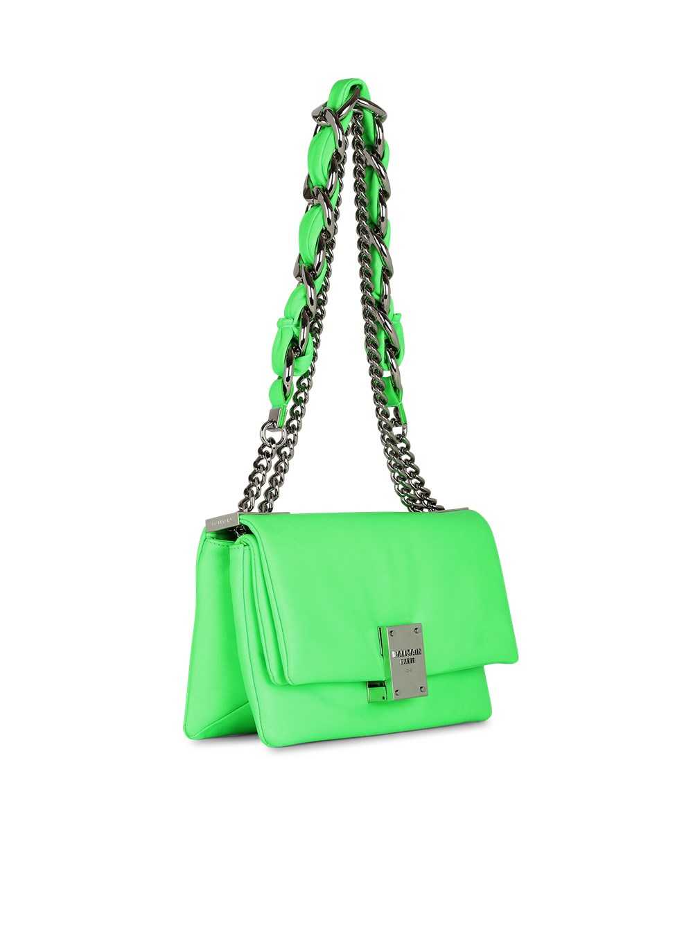 Balmain Small-sized Faux Leather 1945 Soft Bag Green | VTGRNKY-76