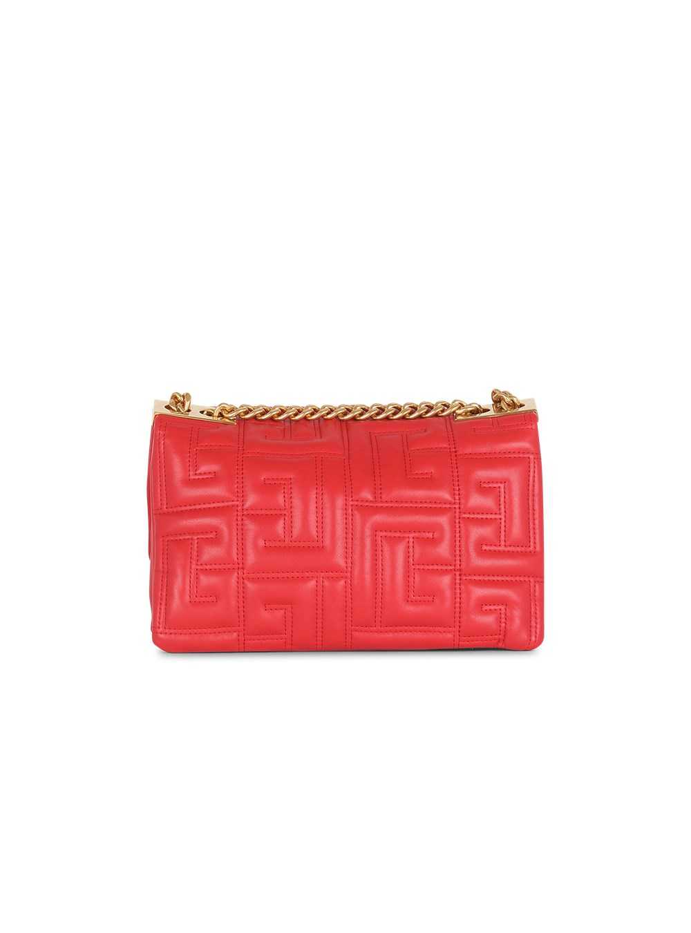 Balmain Small-sized Quilted Leather 1945 Soft Bag Red | SZMPVBW-17