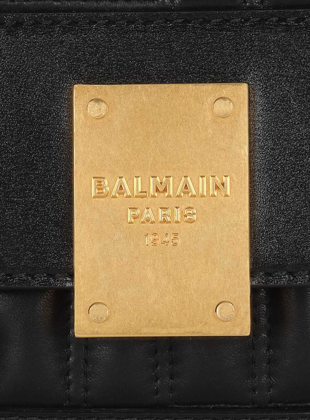 Balmain Small-sized Quilted Leather 1945 Bag Black | WZQSJRF-41