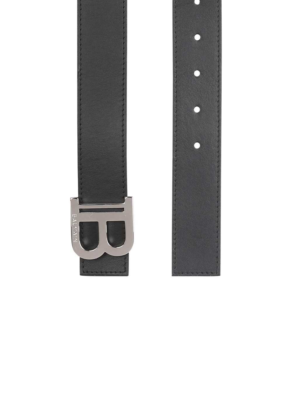 Balmain Smooth Leather B-belt Belt Black | ABXNFDW-83