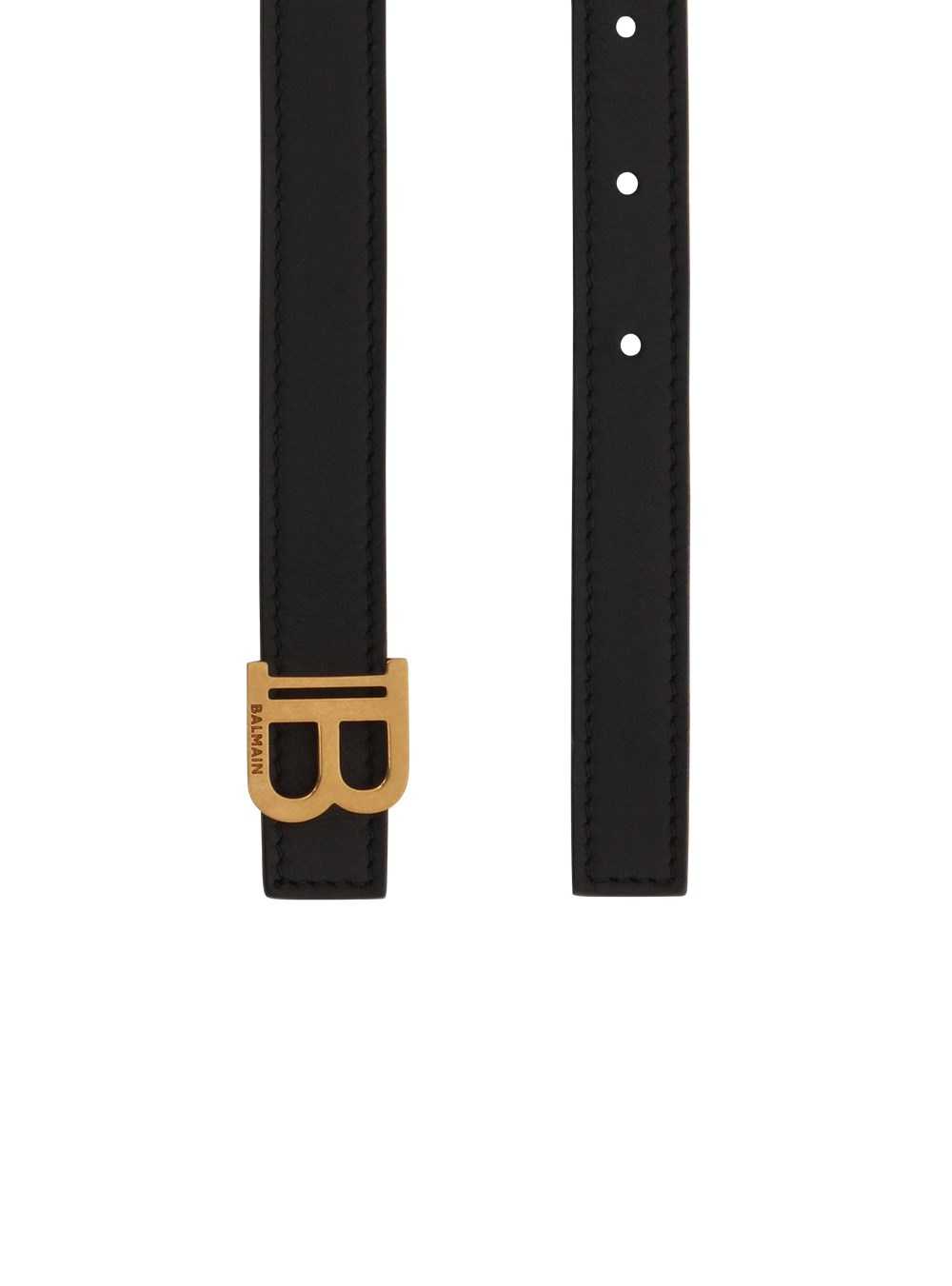 Balmain Smooth Leather B-belt Belt Black | DFSOTUX-41