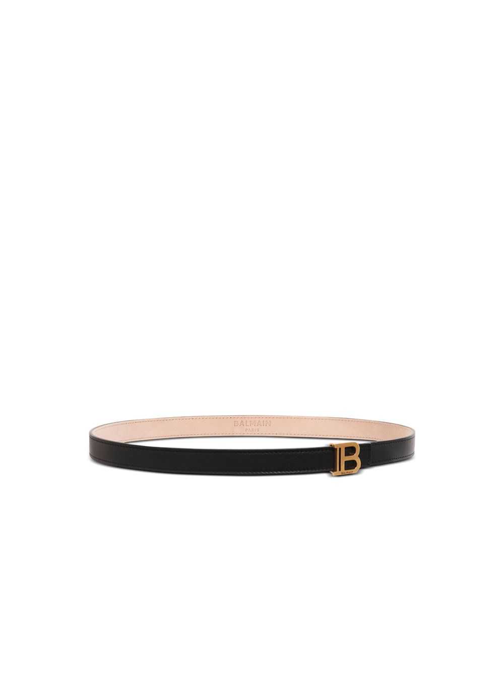 Balmain Smooth Leather B-belt Belt Black | DFSOTUX-41