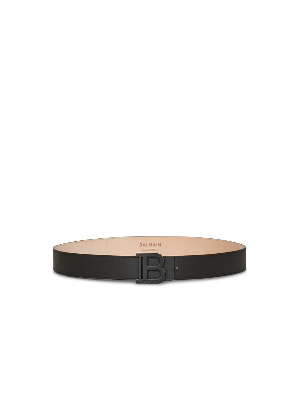 Balmain Smooth Leather B-belt Belt Black | KEXNPYU-18