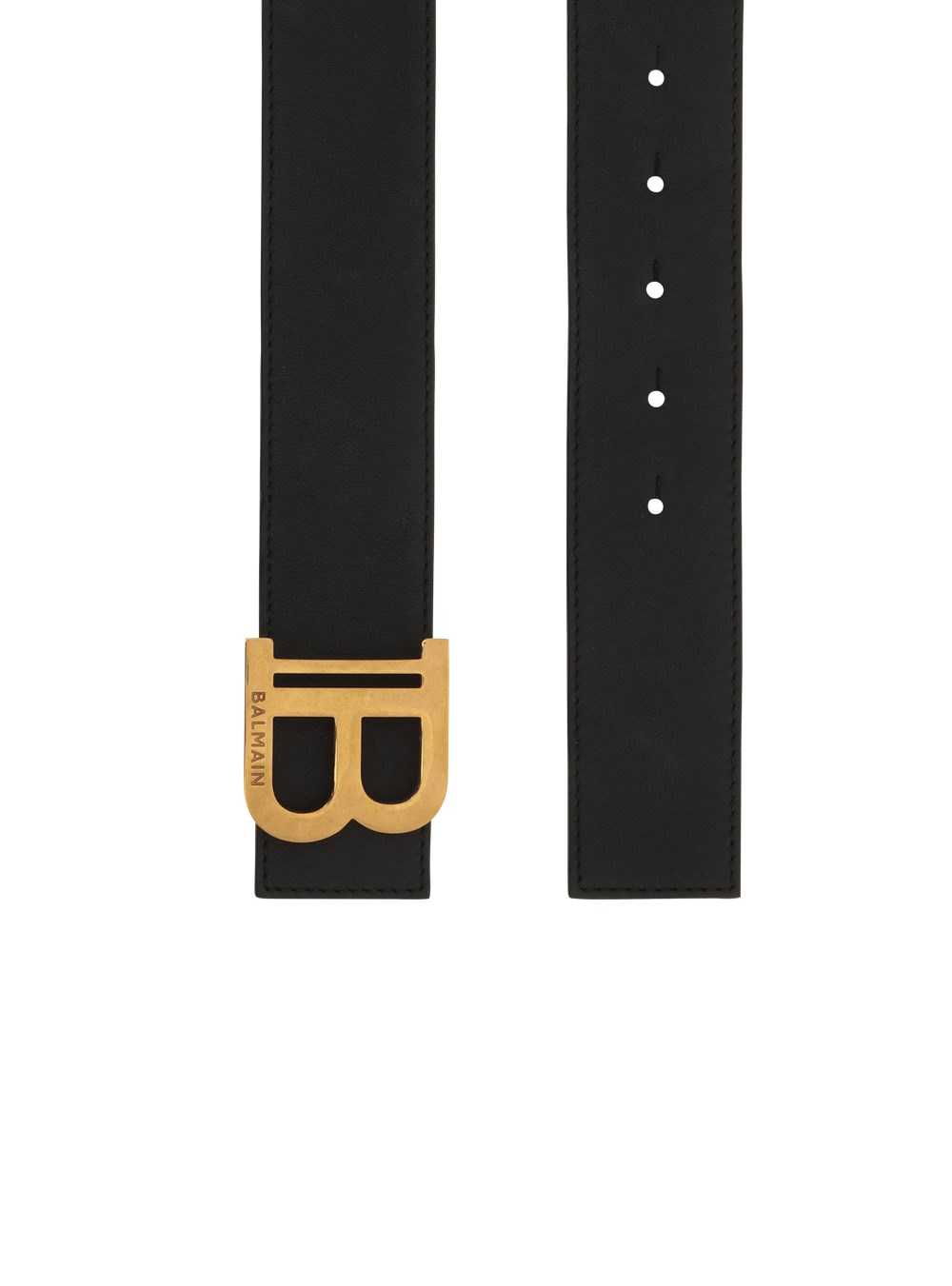 Balmain Smooth Leather B-belt Belt Black | PBOWJIL-46