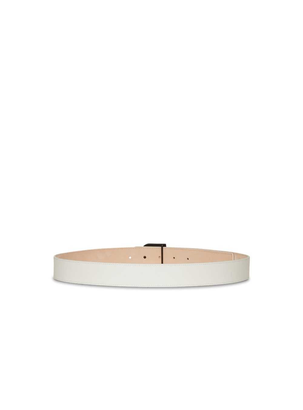 Balmain Smooth Leather B-belt Belt White | VXIZQSN-03