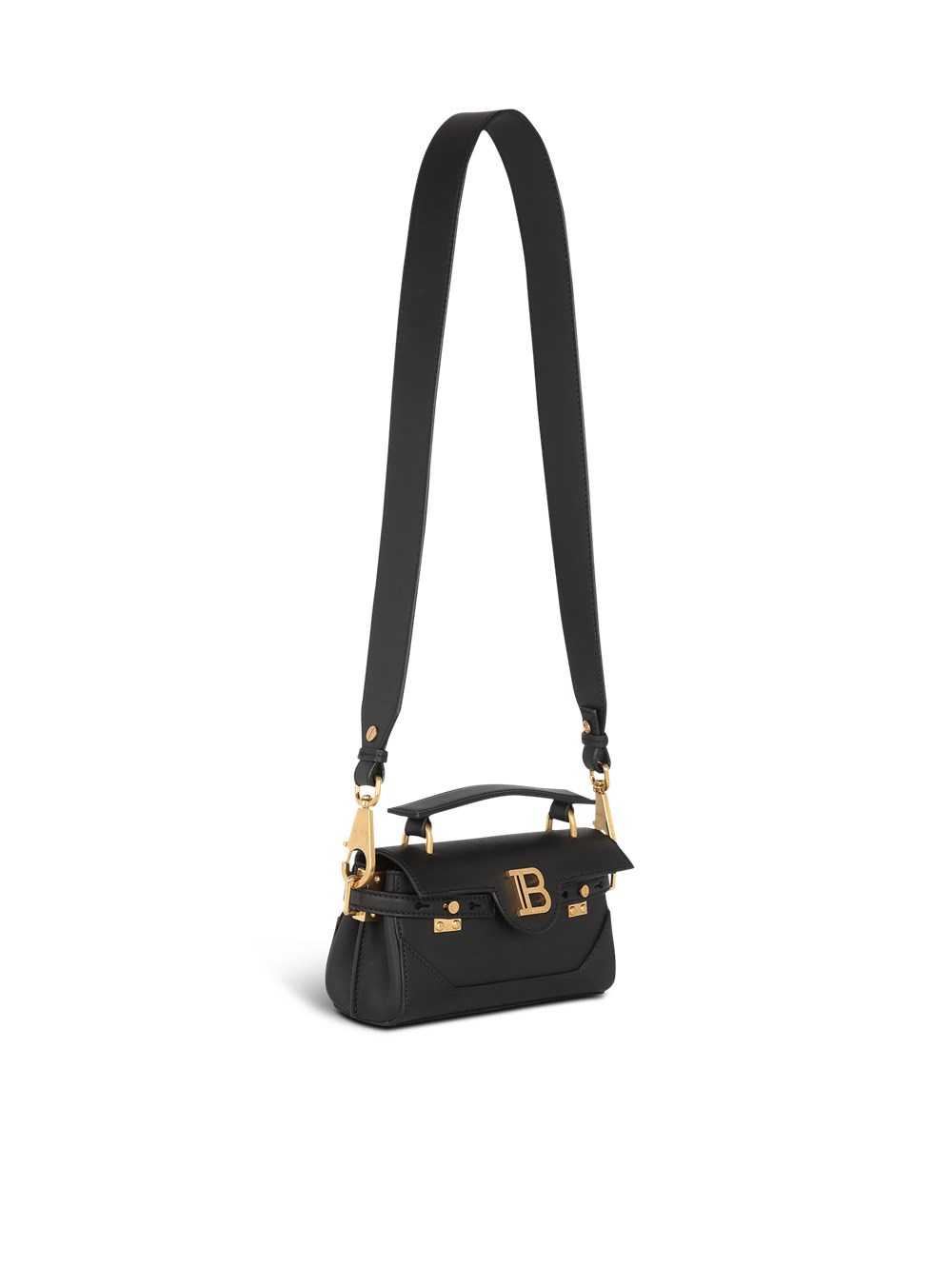 Balmain Smooth Leather B-buzz 19 Bag Black | HRZYNTM-05