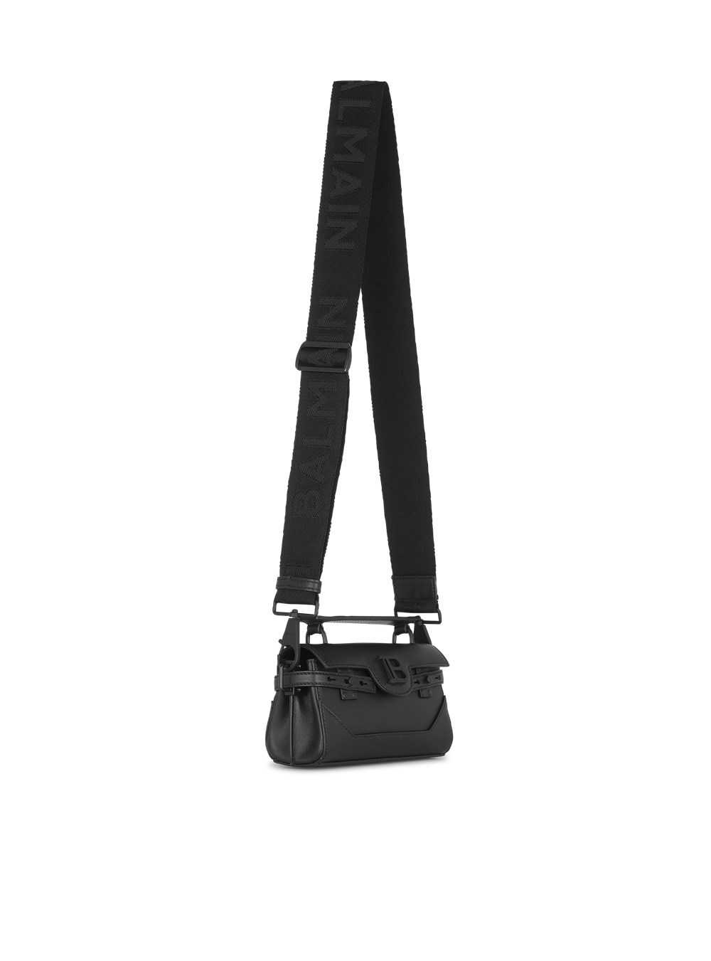 Balmain Smooth Leather B-buzz 19 Baguette Bag Black | CLYPQZB-43