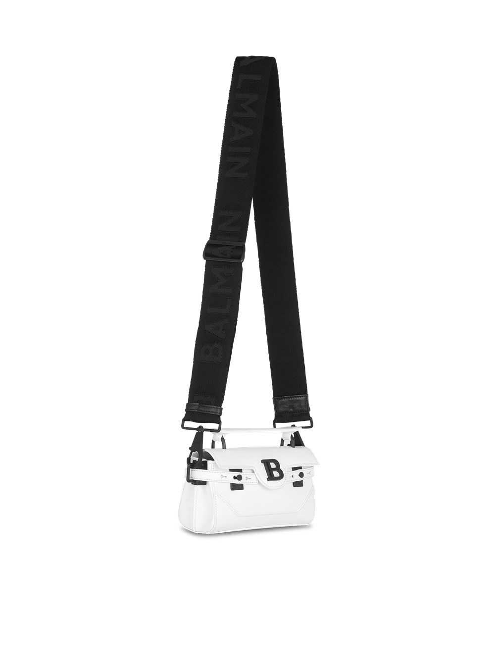 Balmain Smooth Leather B-buzz 19 Baguette Bag White | ZACFXVO-05