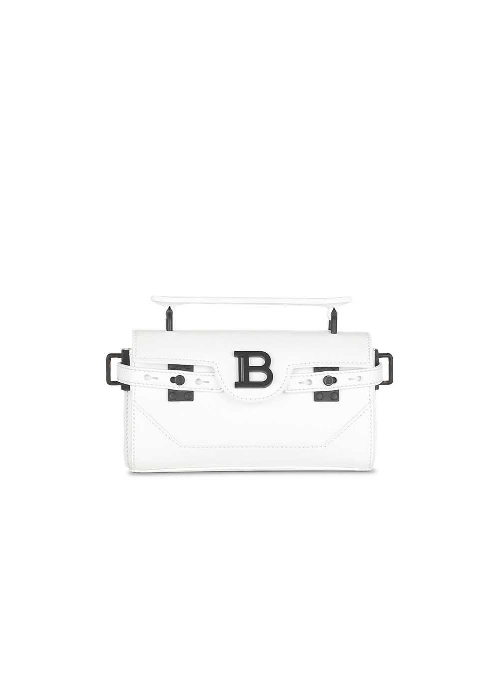 Balmain Smooth Leather B-buzz 19 Baguette Bag White | ZACFXVO-05